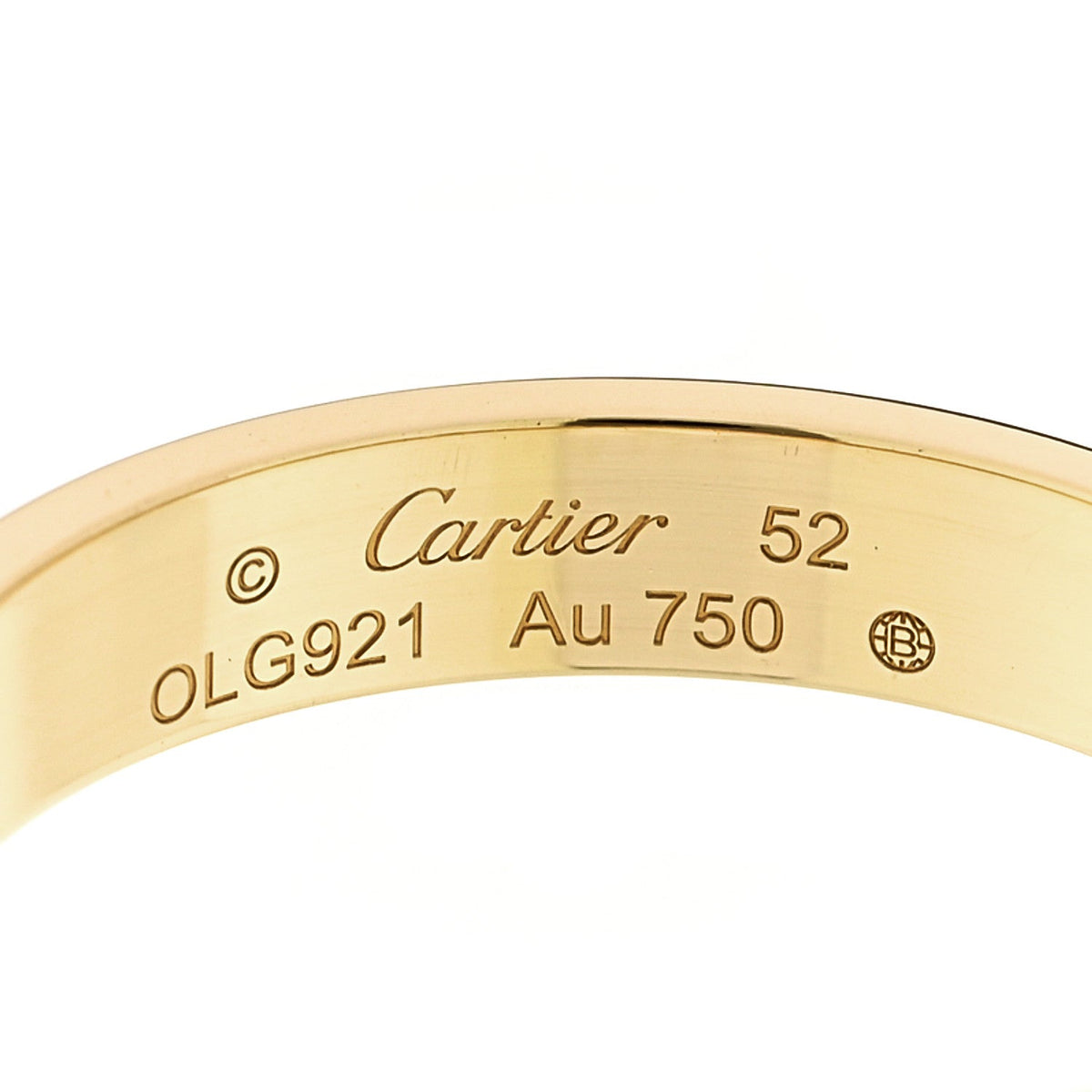 18K Pink Gold 3.5mm LOVE Wedding Band Ring 52 6