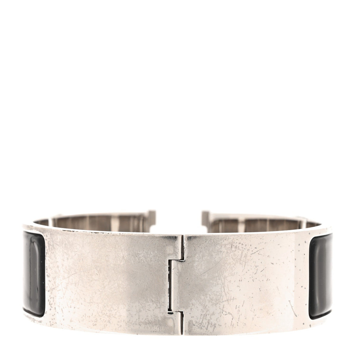 Enamel Wide Clic Clac H Bracelet GM Black