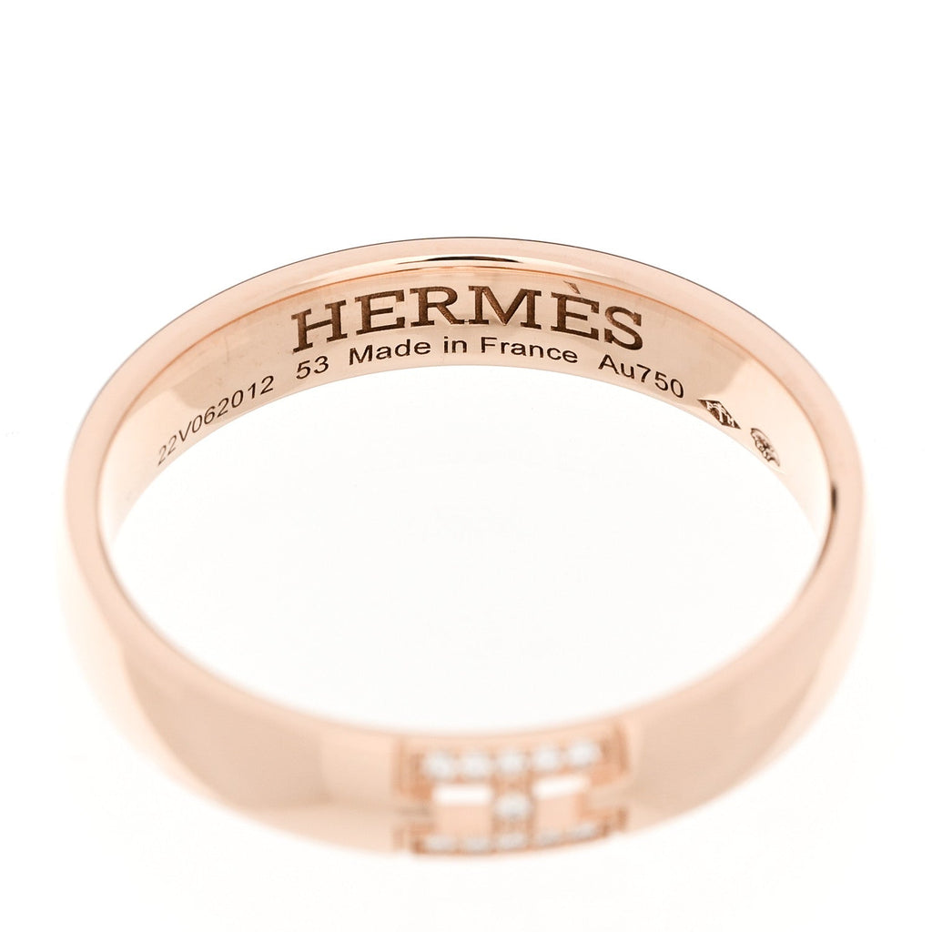18K Rose Gold Diamond Ever Herakles Wedding Band Ring 53 6.5