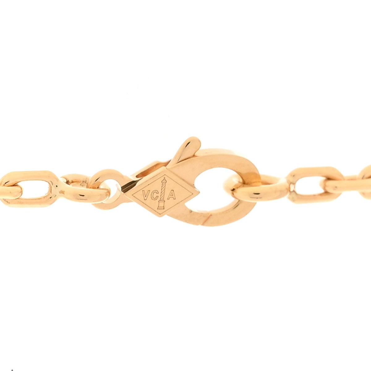 18K Yellow Gold Black Onyx 10 Motifs Vintage Alhambra Necklace