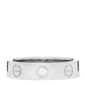 18K White Gold Diamond 4mm LOVE Wedding Band Ring 45 3.25