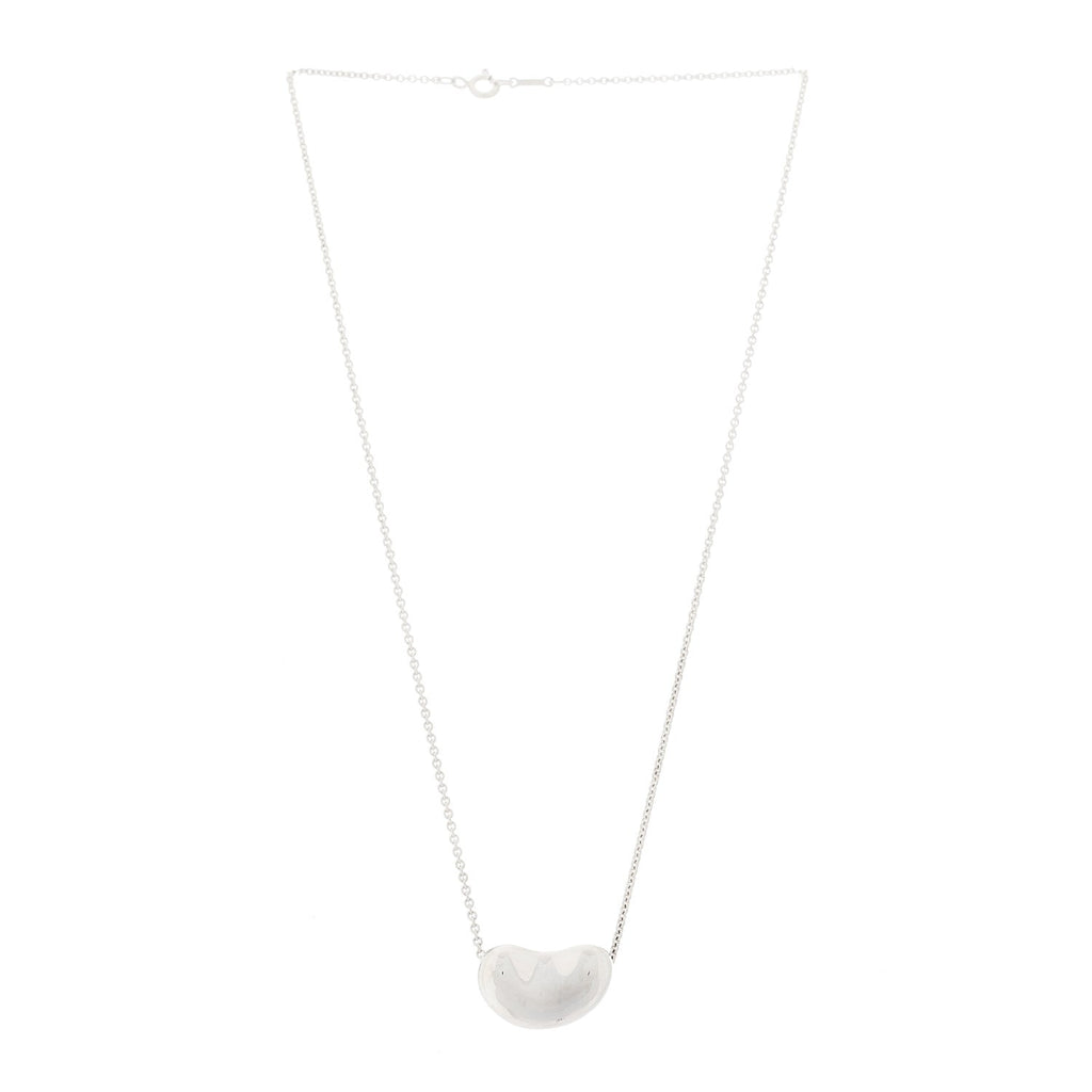 Sterling Silver 19mm Elsa Peretti Bean Pendant Necklace