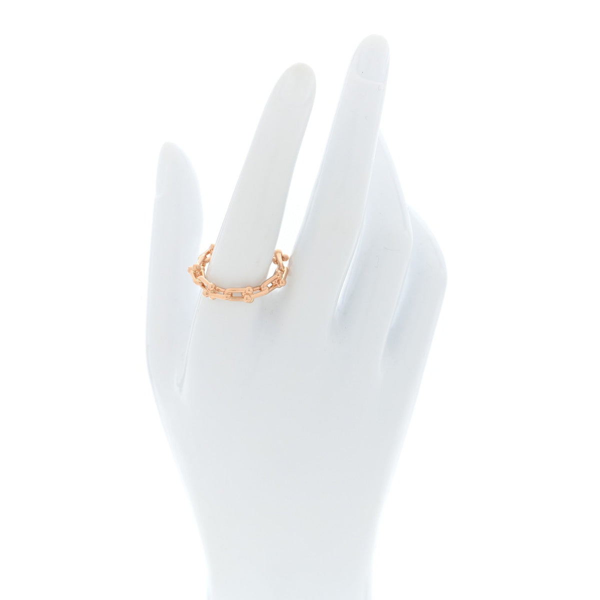 18K Rose Gold Hardwear Micro Link Ring 59 8.75