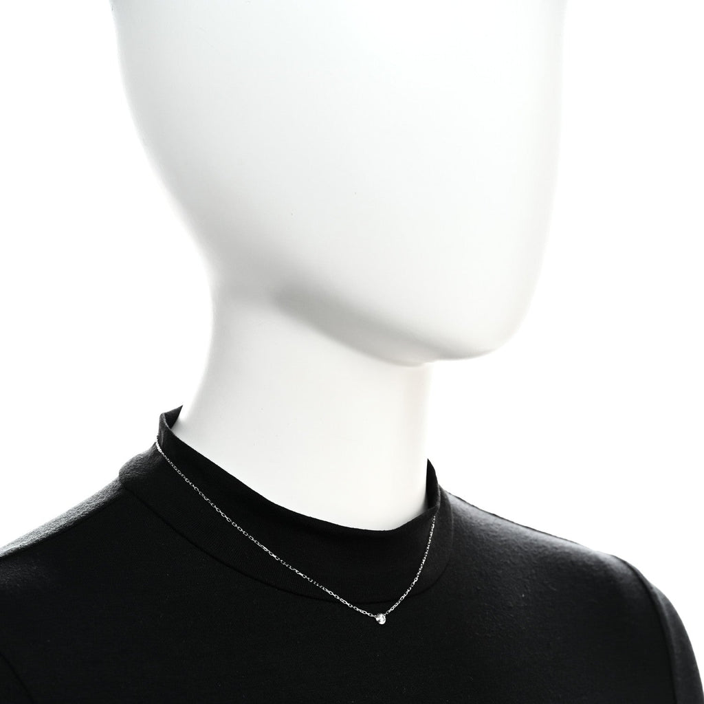 18K White Gold Diamond SM D'Amour Pendant Necklace