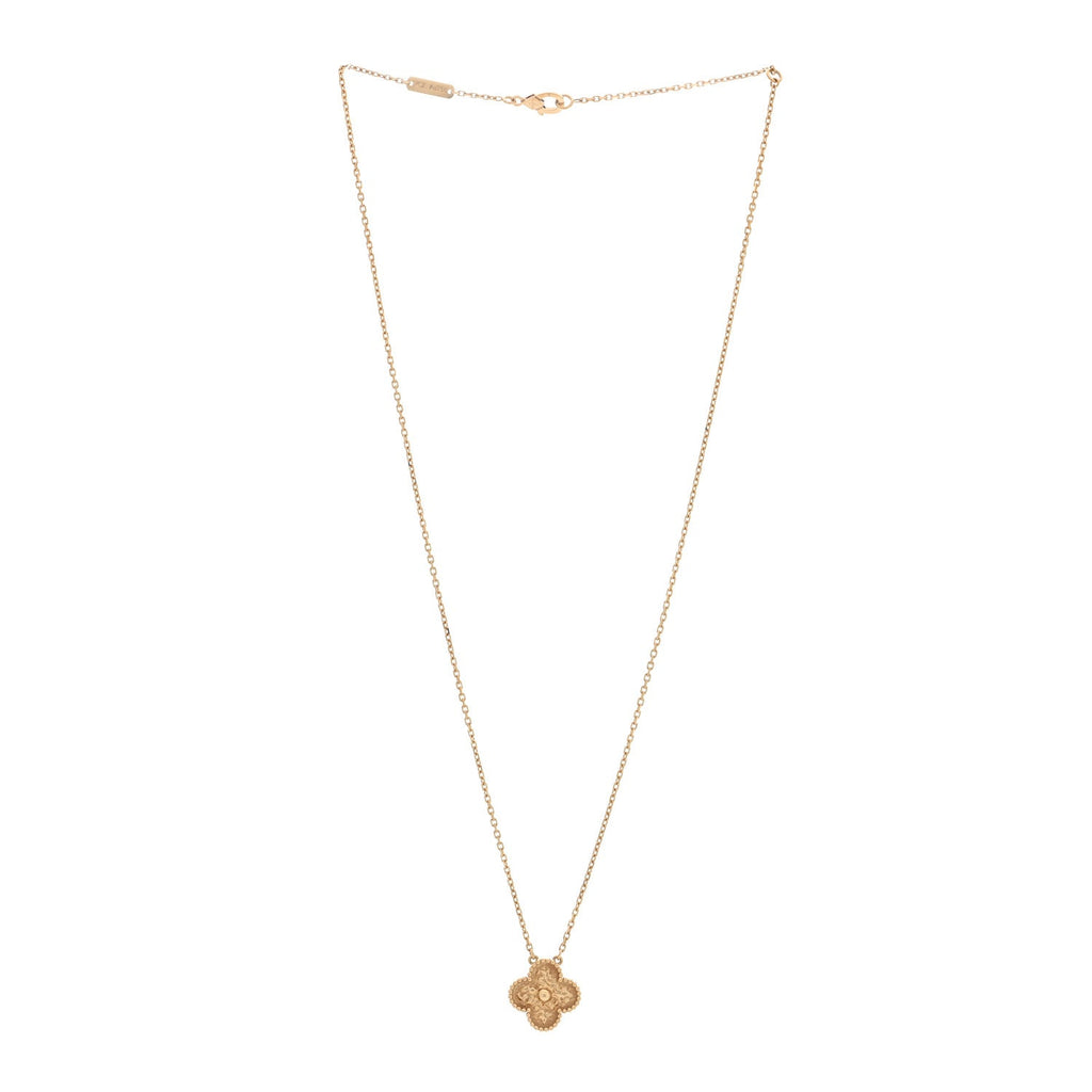 18K Yellow Gold Vintage Alhambra Pendant Necklace