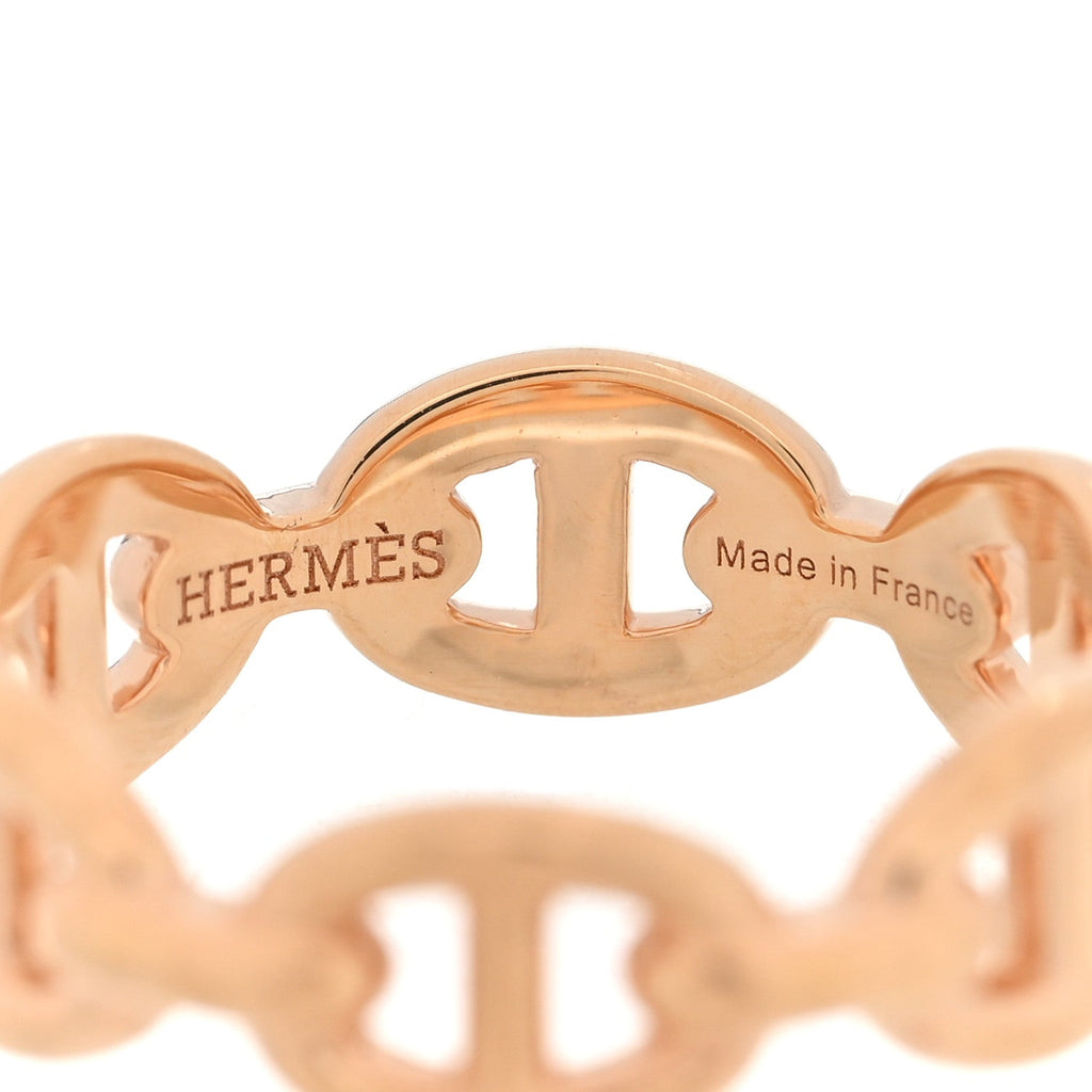 18K Rose Gold PM Chaine d'Ancre Enchainee Ring 50 5.25