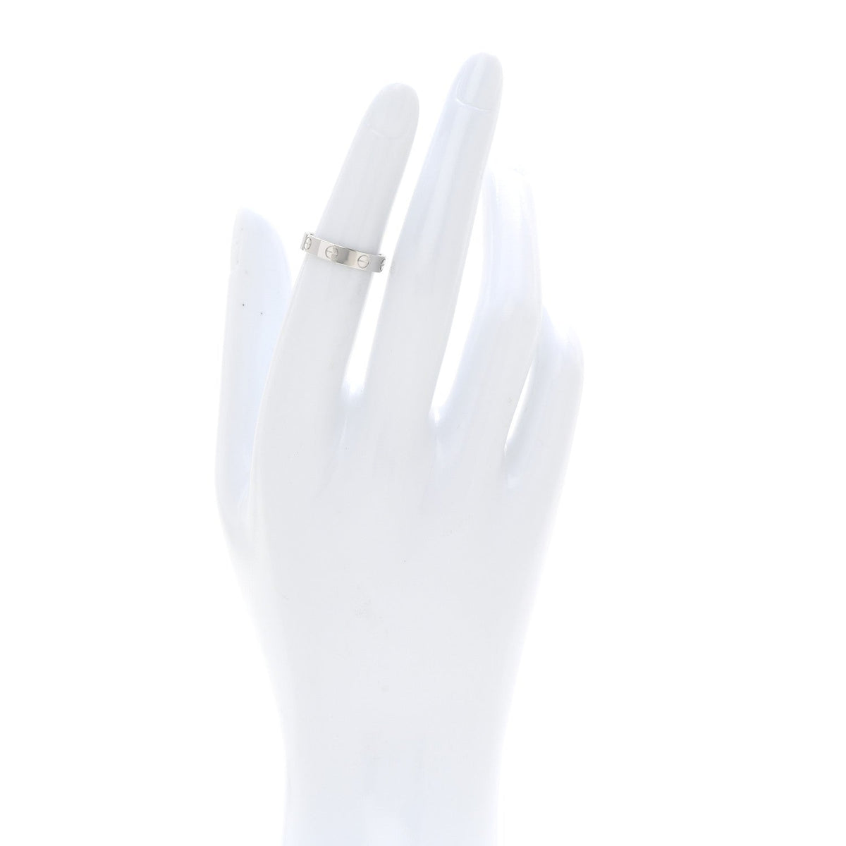 18K White Gold 3.5mm LOVE Wedding Band Ring 49 4.75
