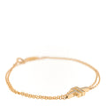18K Yellow Gold Diamond T Double Chain Bracelet