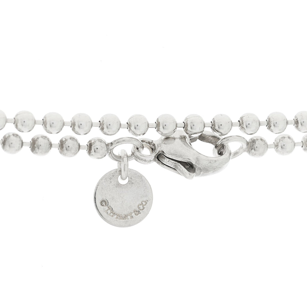 Sterling Silver Return To Tiffany Heart Pendant Bead Chain Necklace