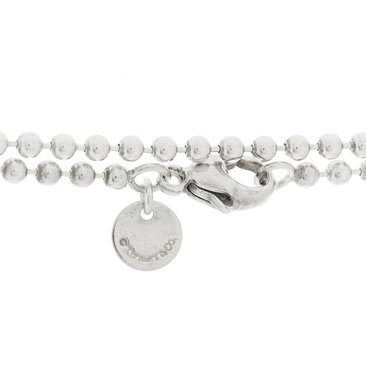 Sterling Silver Return To Tiffany Heart Pendant Bead Chain Necklace