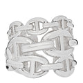 Sterling Silver GM Chaine d'Ancre Enchainee Band Ring 52 6