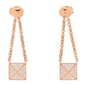18K Rose Gold Diamond Clou d'H Dangle Earrings