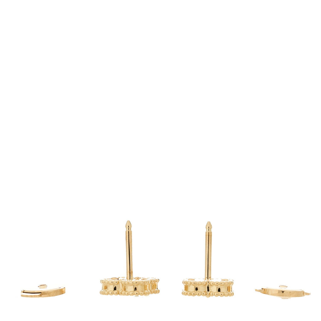 18K Yellow Gold Black Onyx Sweet Alhambra Earrings