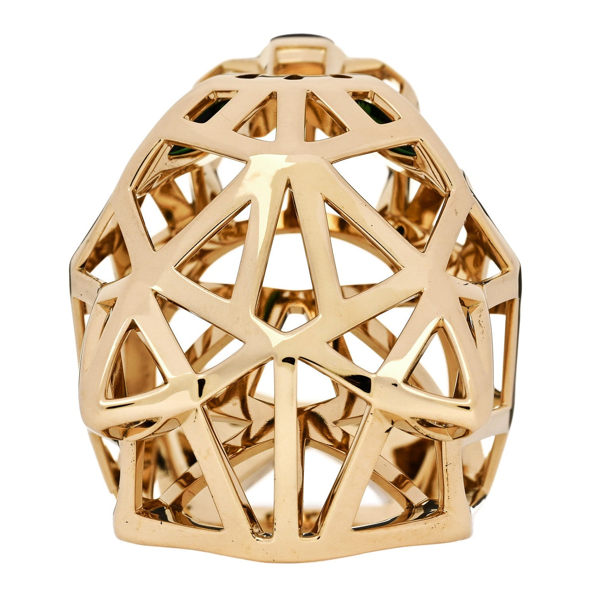 18K Yellow Gold Tsavorite Onyx Panthere De Cartier Ring 51 5.75