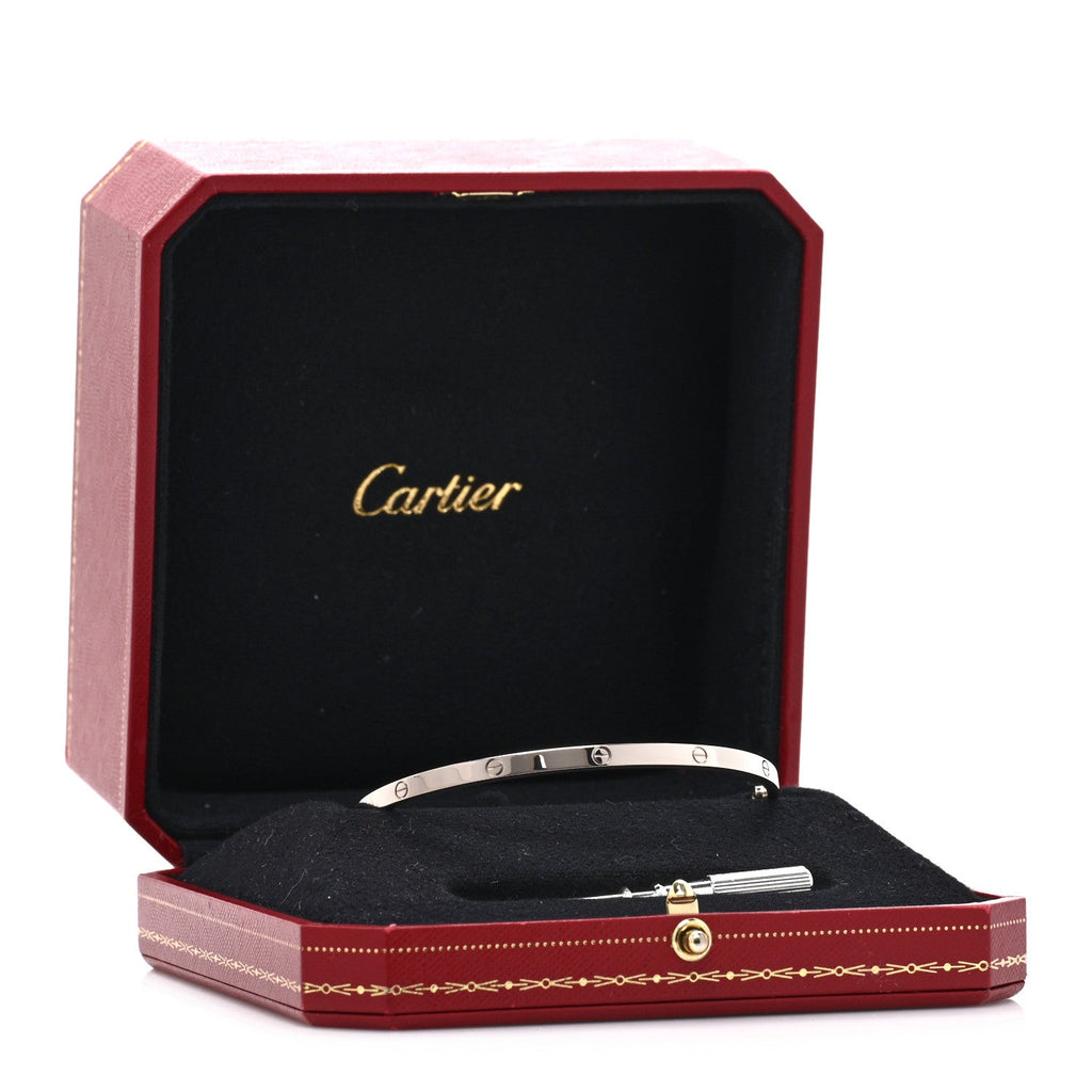 18K White Gold Small LOVE Bracelet 20