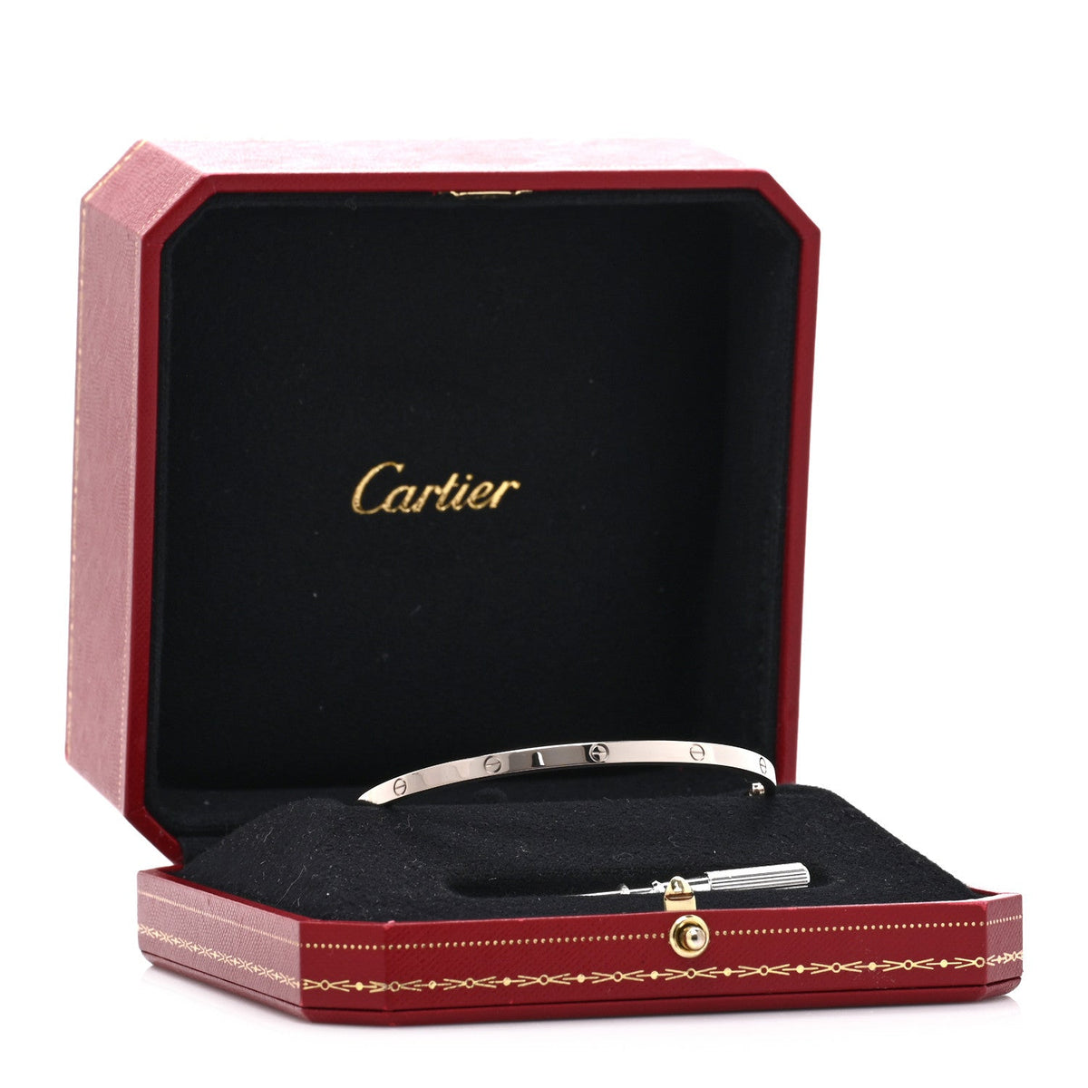 18K White Gold Small LOVE Bracelet 20