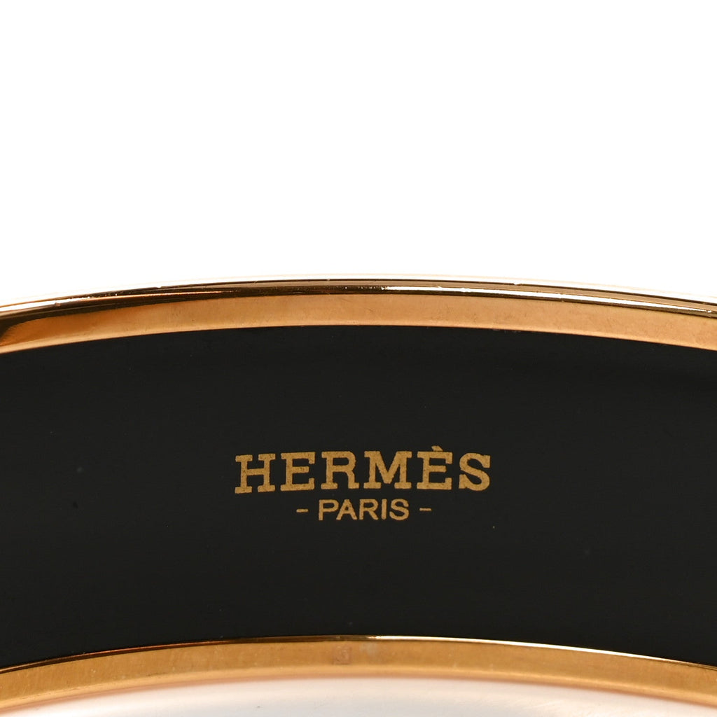 Enamel Printed Perspective Cavaliere Wide Bracelet 62 Rose Gold