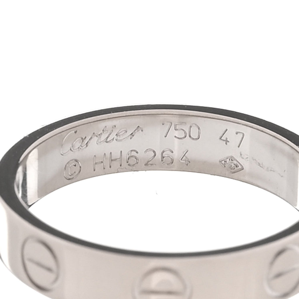 18K White Gold 3.5mm LOVE Wedding Band Ring 47 4