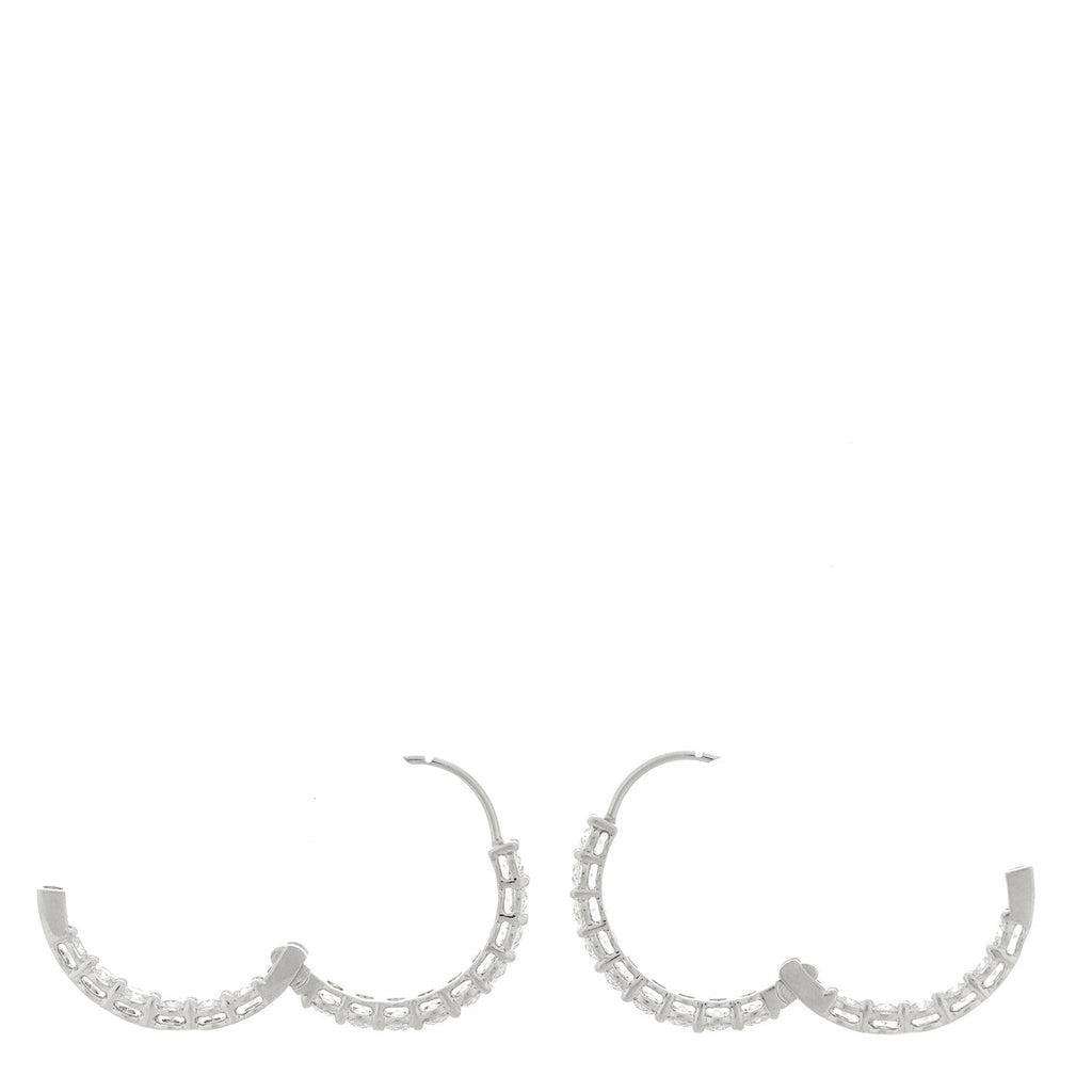 Platinum Diamond 2.39ctw Inside-Out Hoop Earrings
