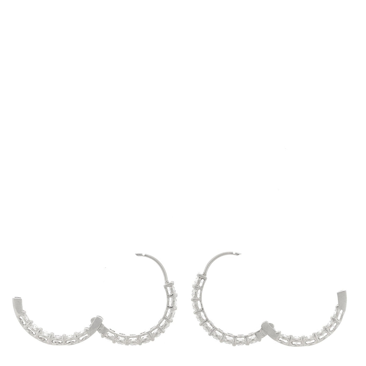 Platinum Diamond 2.39ctw Inside-Out Hoop Earrings