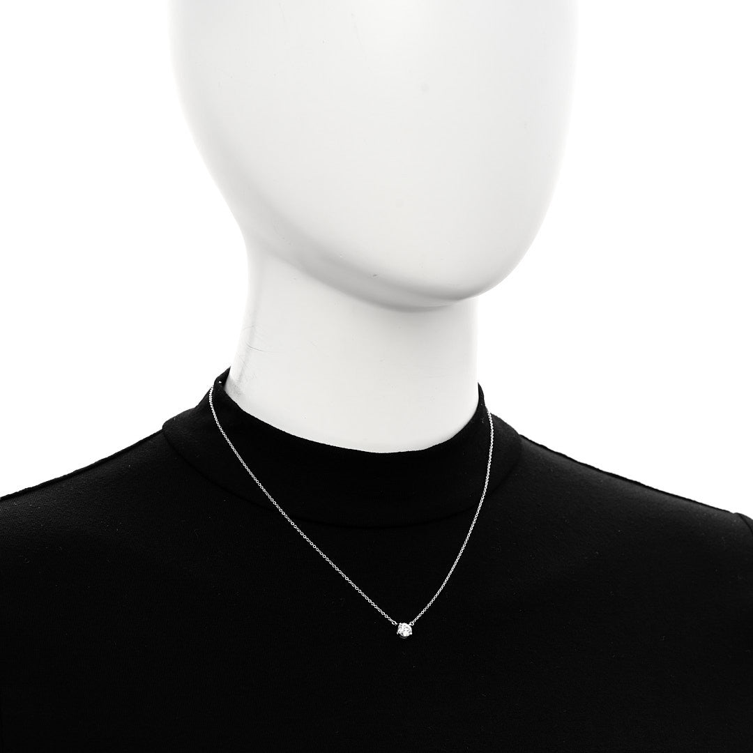 Platinum Diamond .61ct Solitaire Pendant Necklace