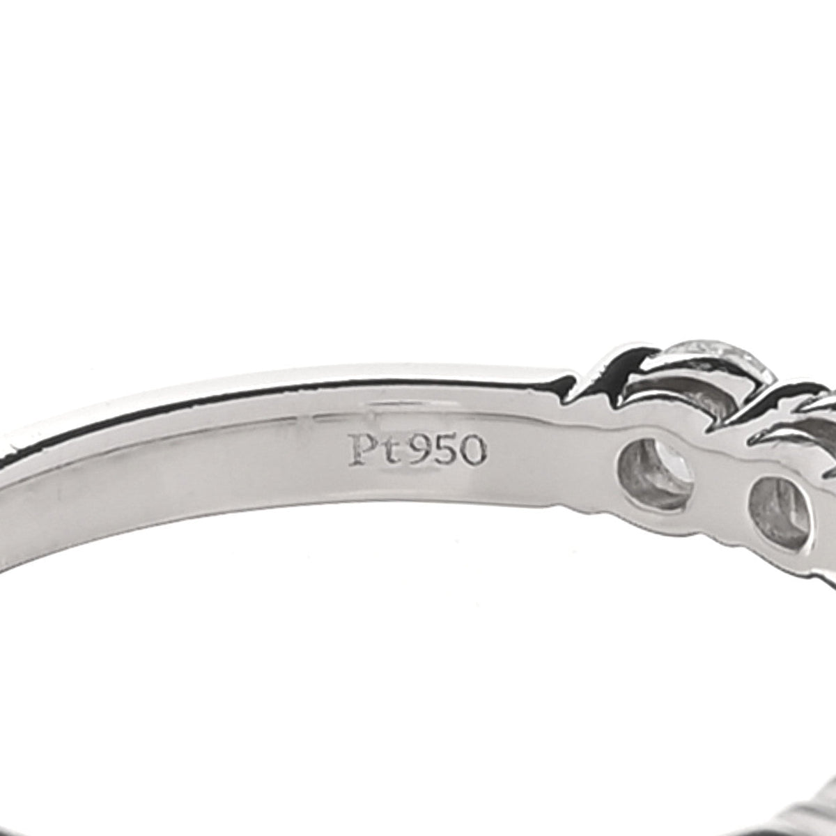 Platinum Diamond 3mm Tiffany Forever Half Circle Band Ring 53 6.5