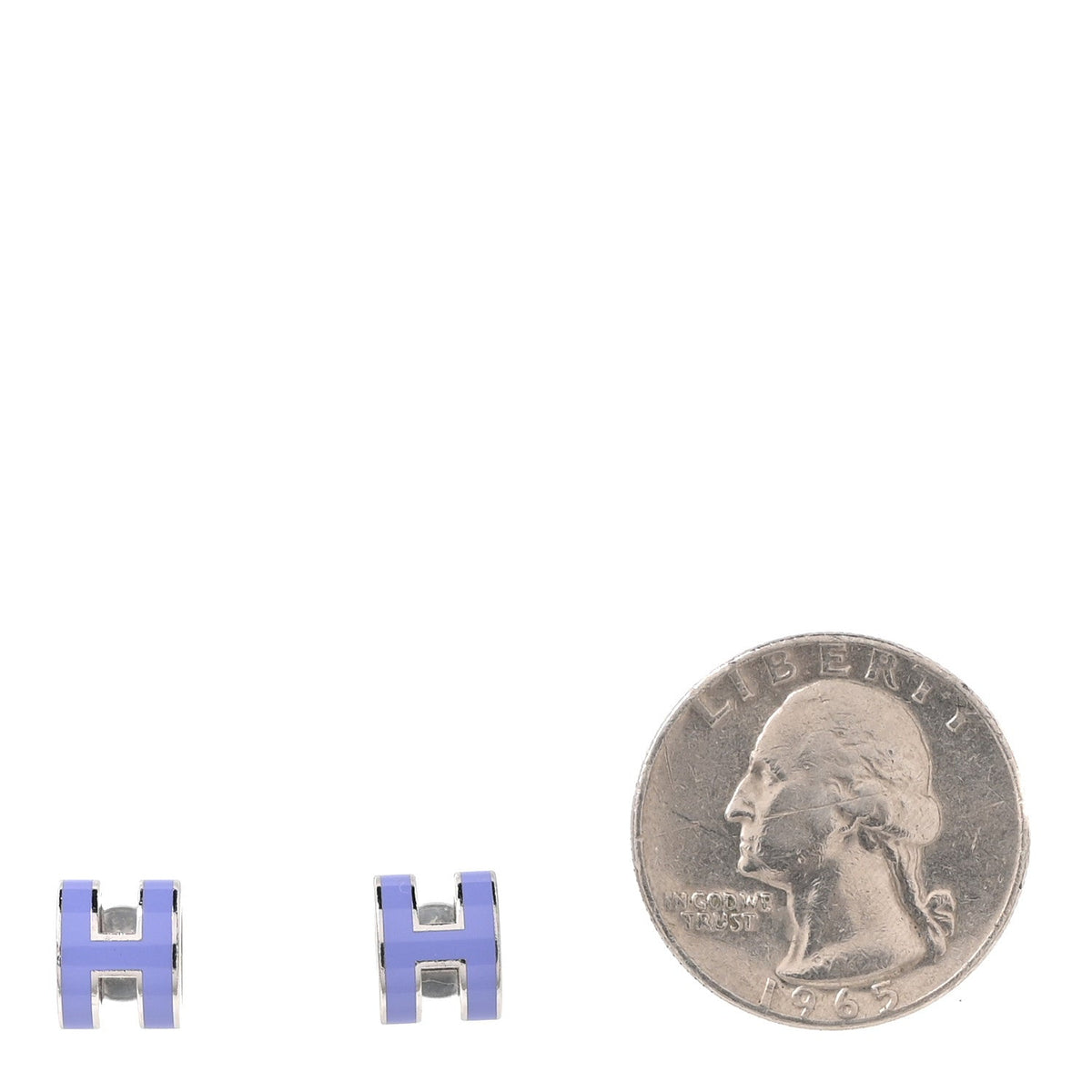 Palladium Lacquered Mini Pop H Earrings Lilac