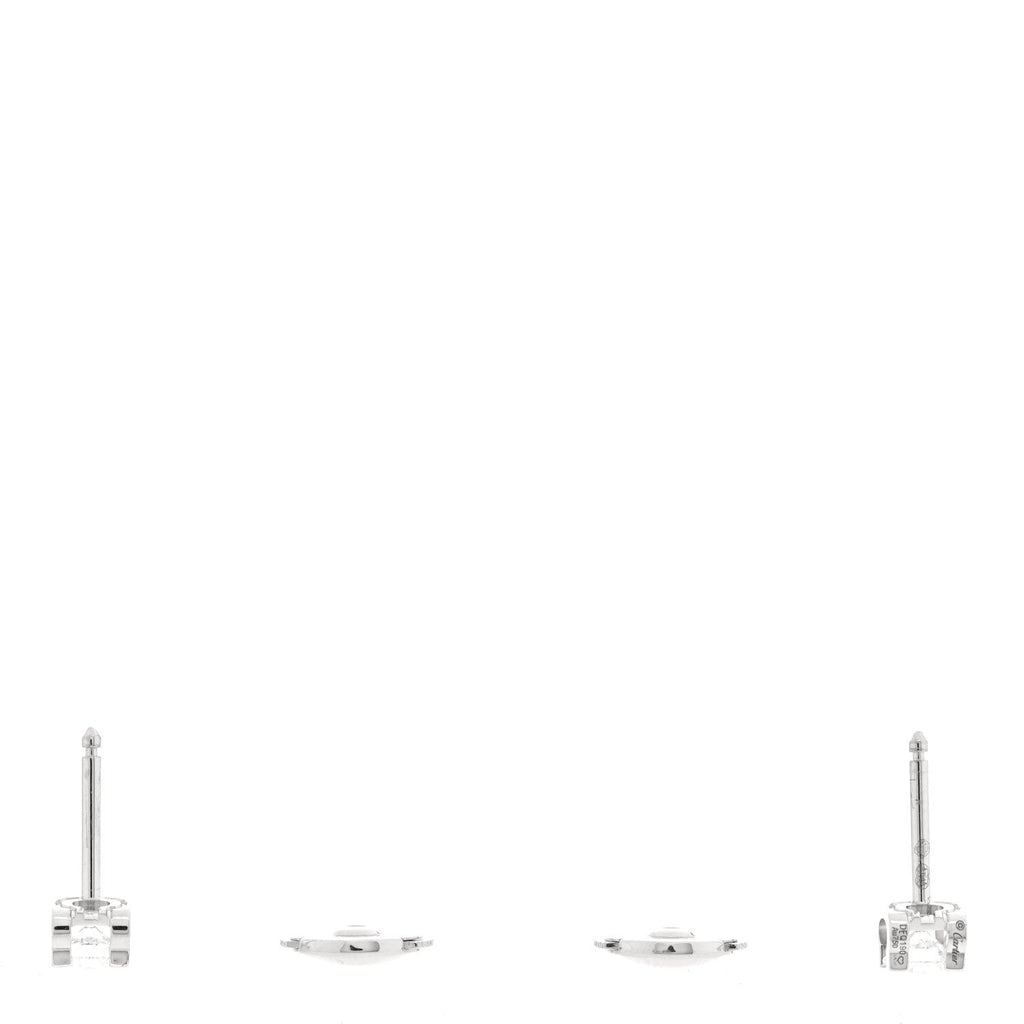 18K White Gold Diamond .46ctw C De Cartier Earrings