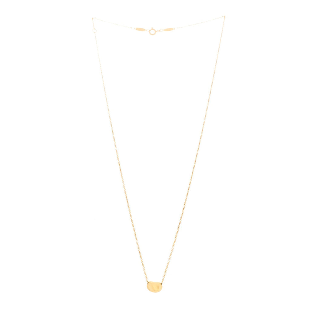 18K Yellow Gold 9mm Elsa Peretti Bean Pendant Necklace