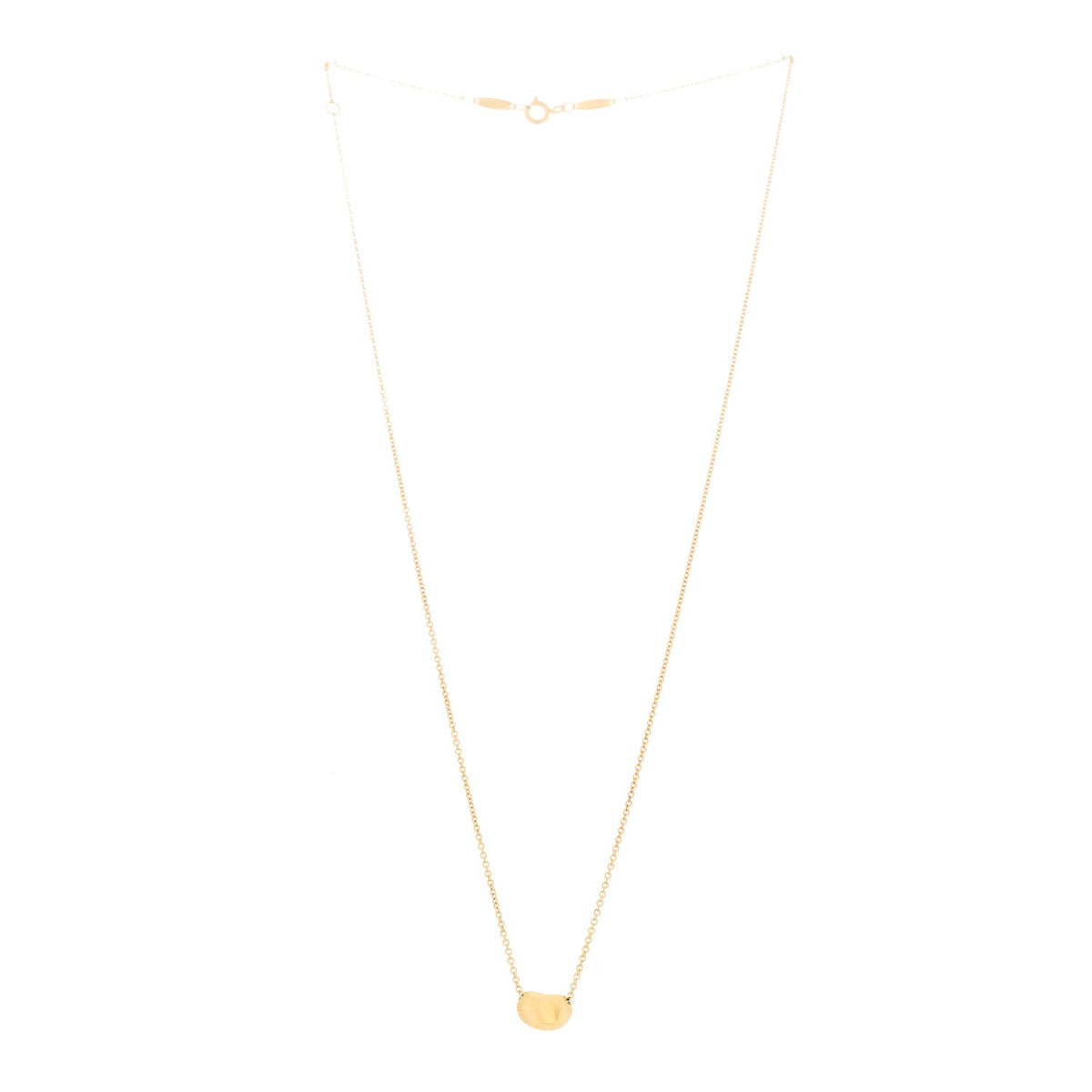 18K Yellow Gold 9mm Elsa Peretti Bean Pendant Necklace