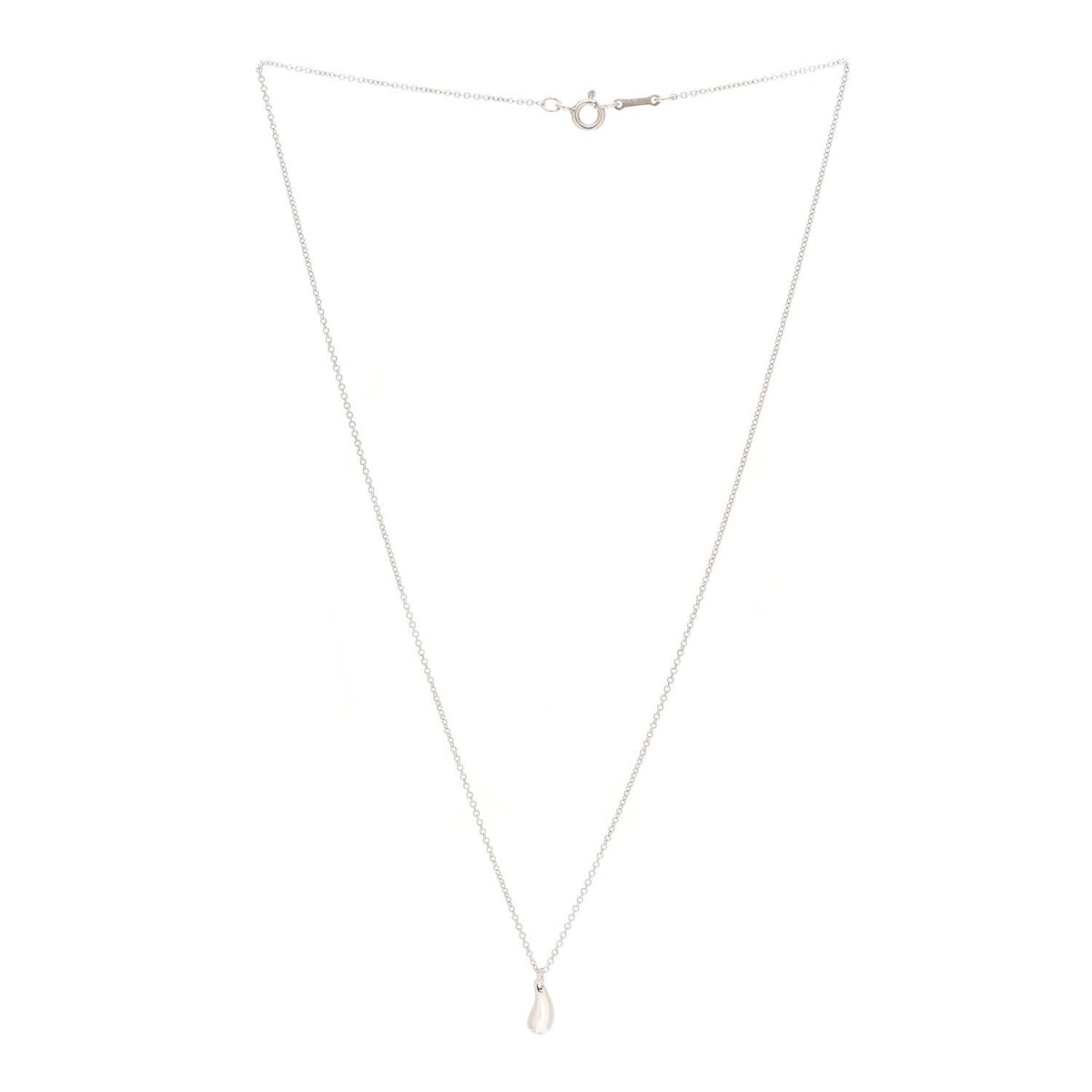 Sterling Silver 12mm Elsa Peretti Teardrop Pendant Necklace