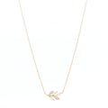 18K Rose Gold Diamond Victoria Vine Pendant Necklace