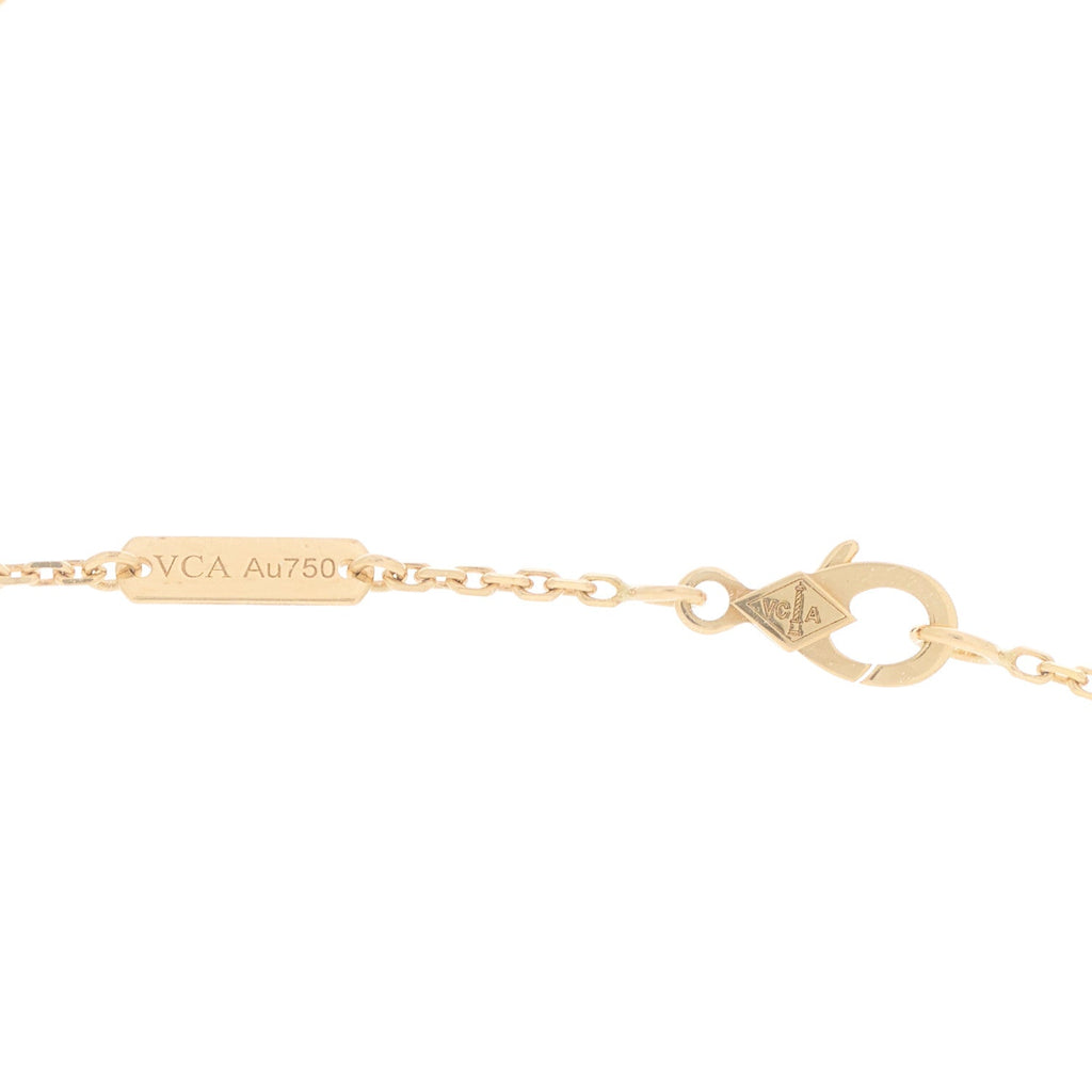 18K Yellow Gold Carnelian Vintage Alhambra Pendant Necklace
