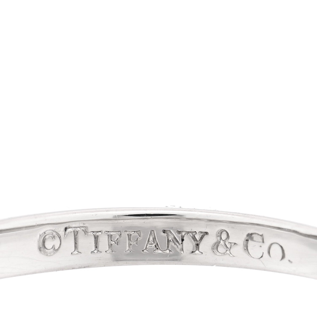 Platinum Diamond .27ctw 2.2mm Half Circle Forever Band Ring 50 5.5