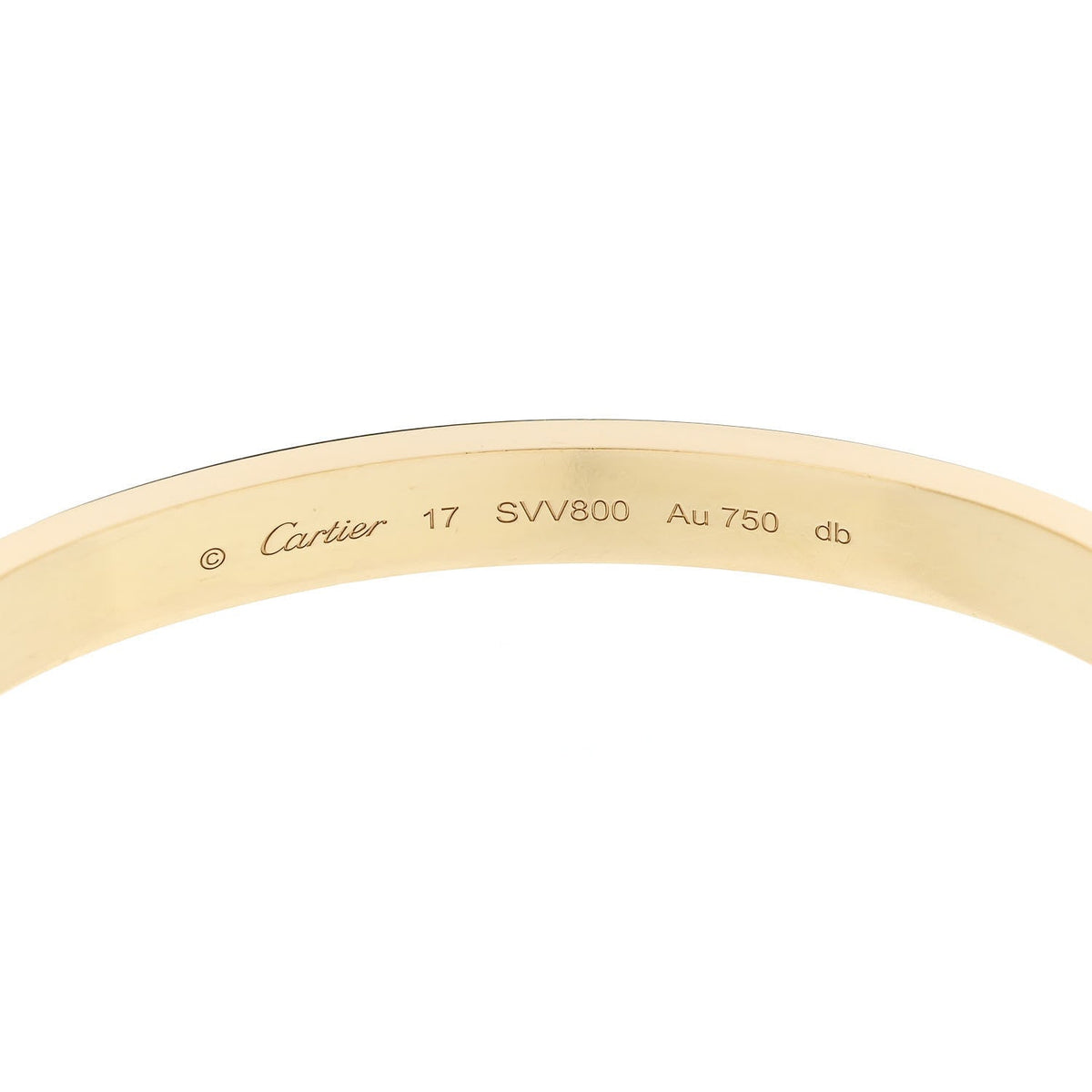 18K Yellow Gold LOVE Bracelet 17