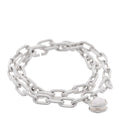 Sterling Silver Cultured Pearl HardWear Link Bracelet