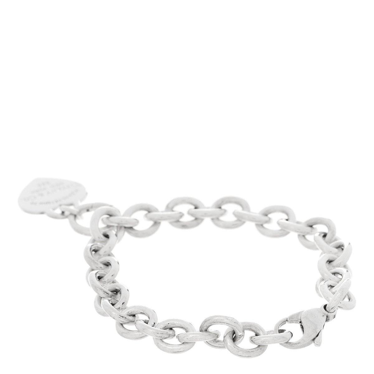 Sterling Silver Small Return to Tiffany Heart Tag Charm Bracelet