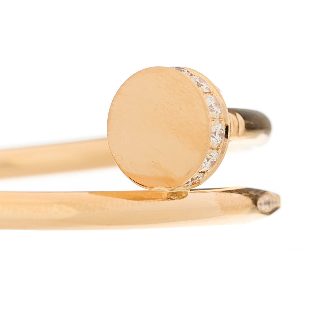 18K Pink Gold Diamond Juste Un Clou Bracelet 17