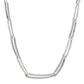 Sterling Silver Diamond Wellesley Chain Link Necklace
