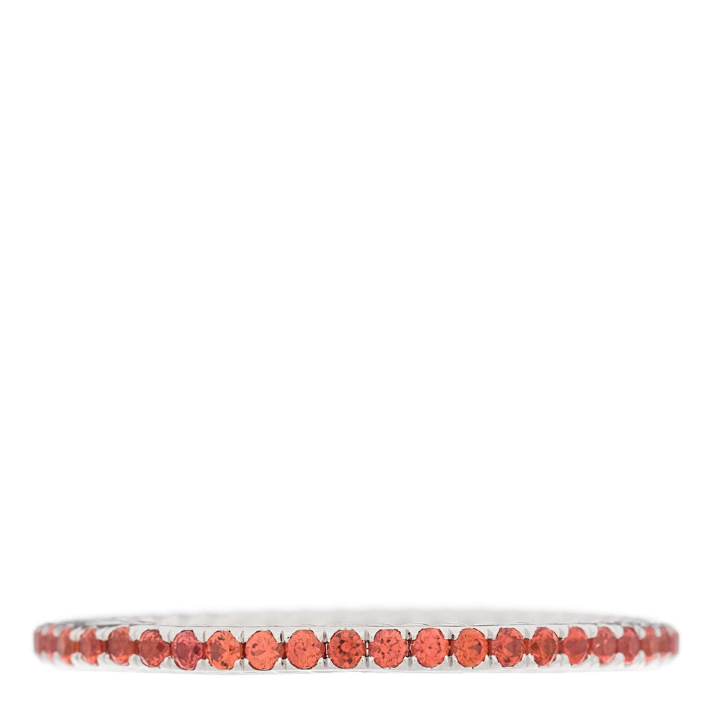 Platinum Orange Sapphire 1.85mm Eden Eternity Band Ring 67 11.75
