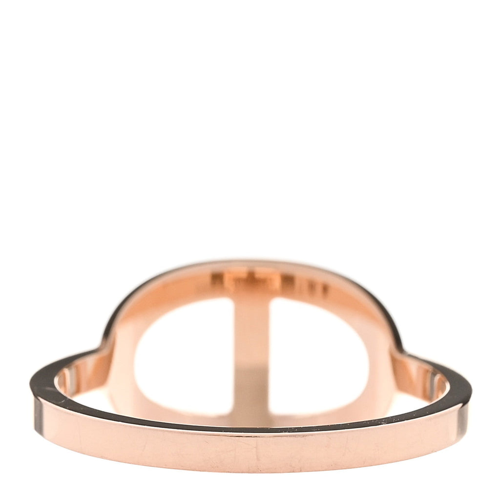 18K Rose Gold Diamond MM Chaine d'Ancre Contour Ring 59 8.75
