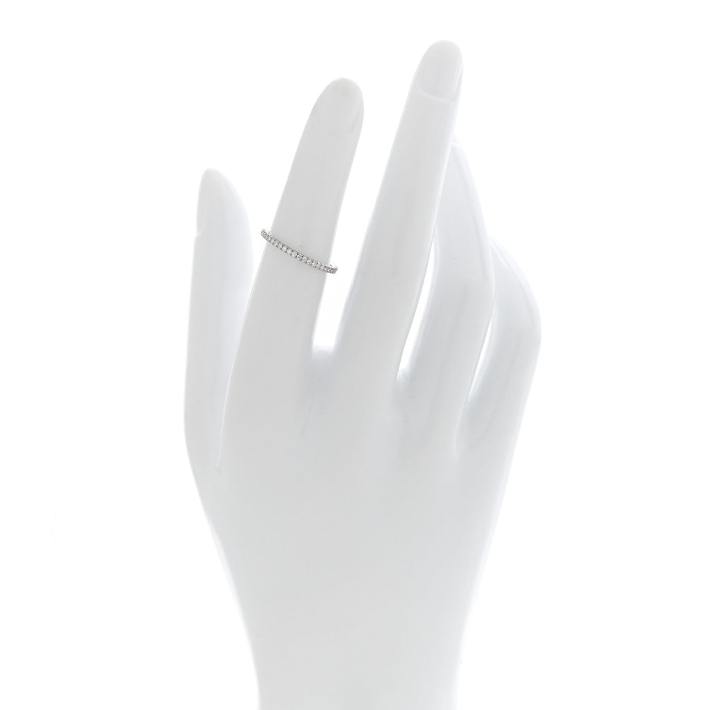 18K White Gold Diamond 1.5mm Étincelle de Cartier Wedding Band Ring 49 5