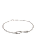 Sterling Silver Infinity Double Chain Bracelet