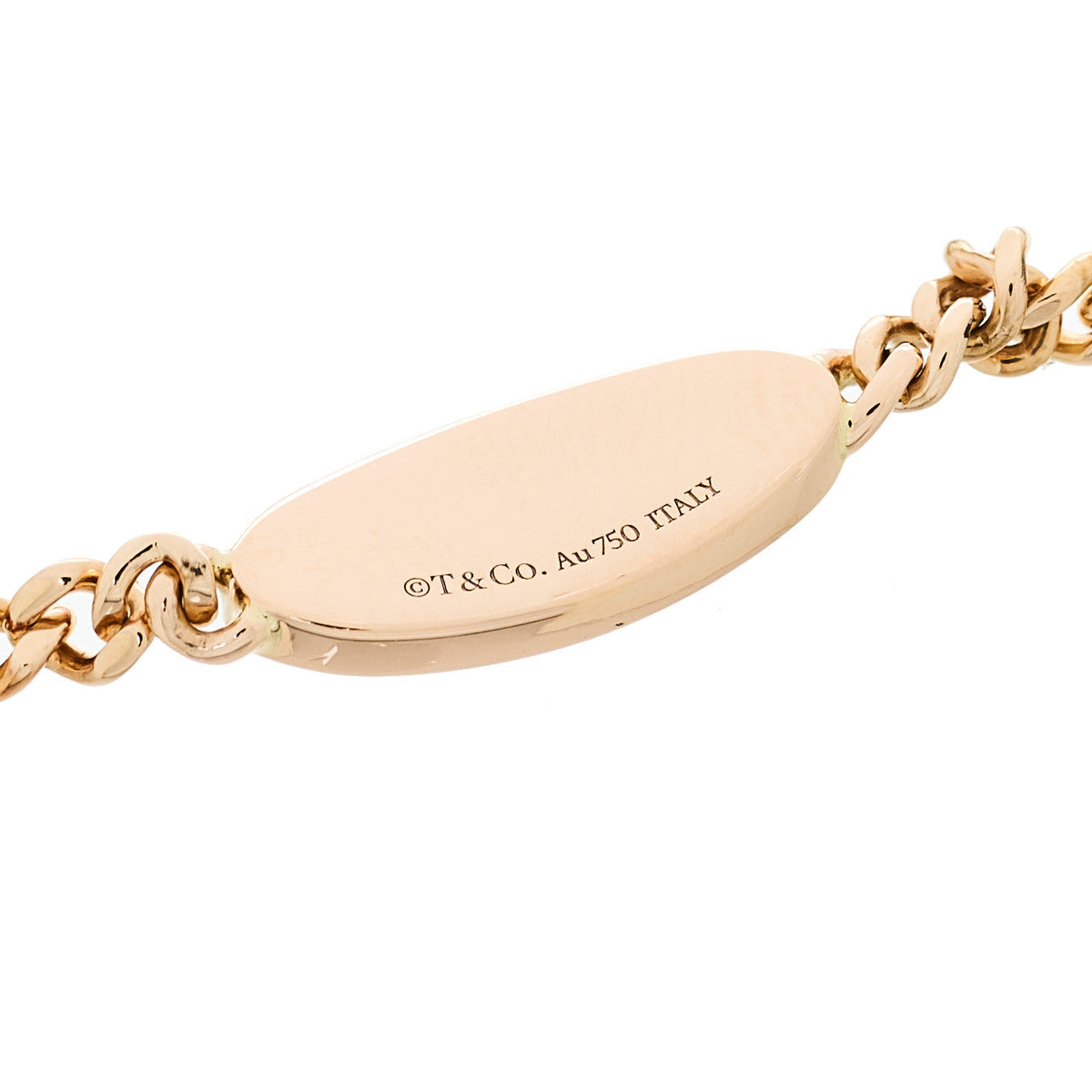 18K Rose Gold Diamond Return To Tiffany Oval ID Bracelet