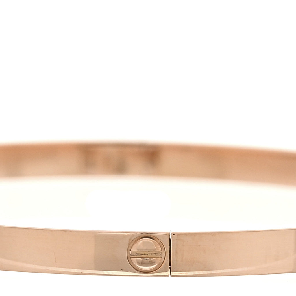 18K Pink Gold 6 Diamond Small LOVE Bracelet 18