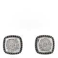 Sterling Silver Black Diamond 11mm Pave Albion Earrings