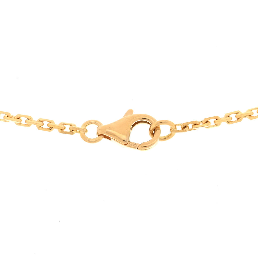 18K Yellow Gold Diamond Interlocking LOVE Necklace