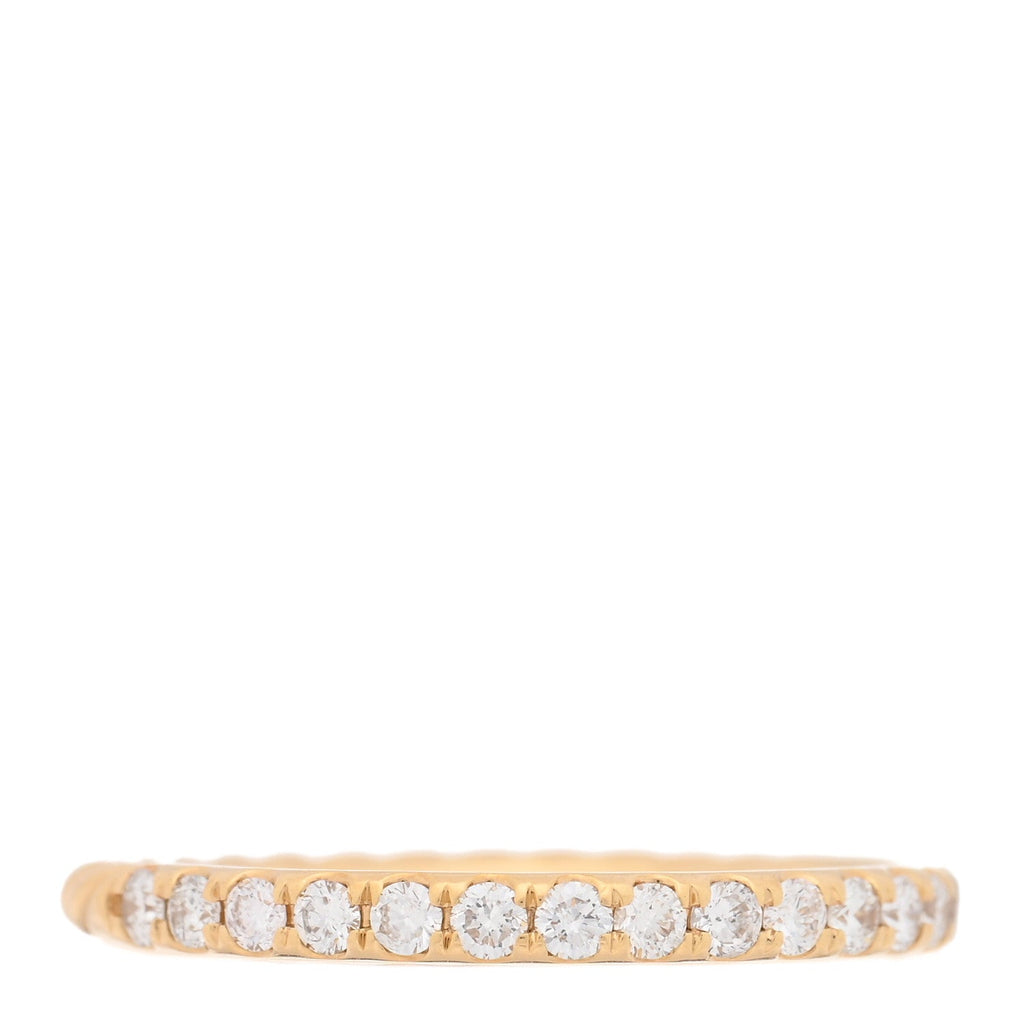 18K Yellow Gold Diamond 2mm Cable Collectibles Band Ring 53 6.5