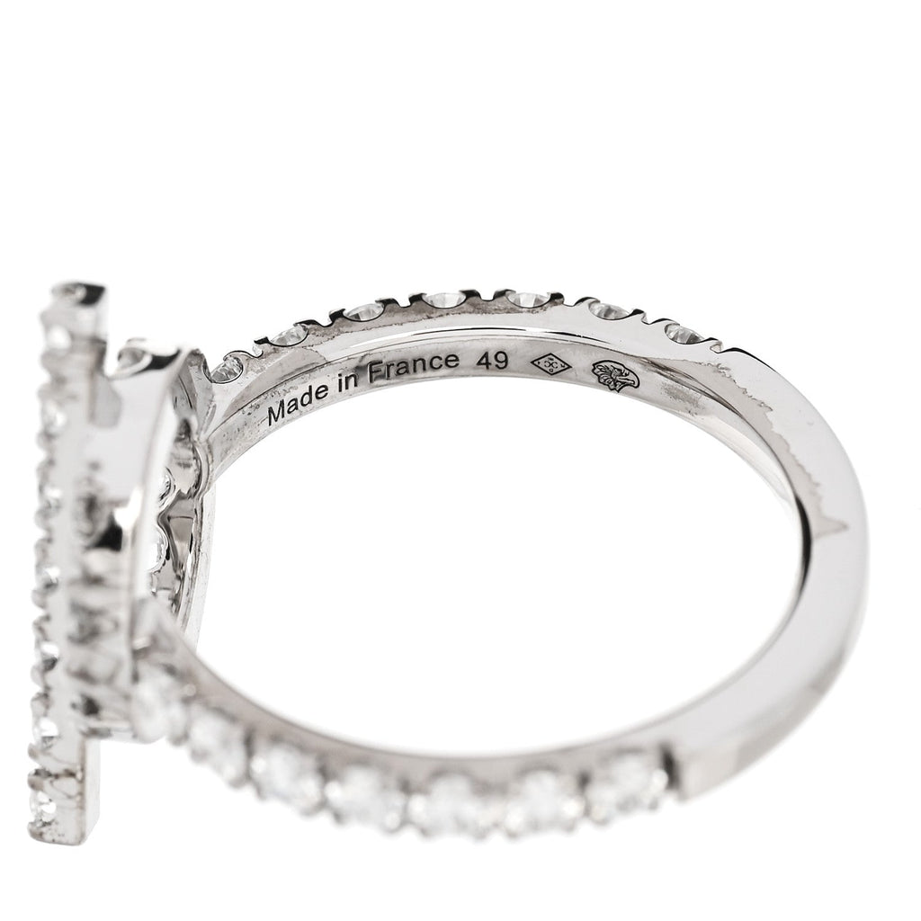 18K White Gold Diamond Finesse Ring 49 4.75