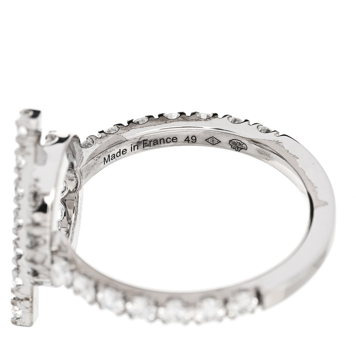 18K White Gold Diamond Finesse Ring 49 4.75